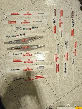 Coppia adesivi forcellone moto