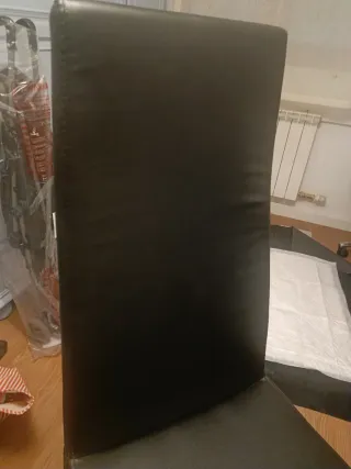 4 Sillas Comedor Piel Negras