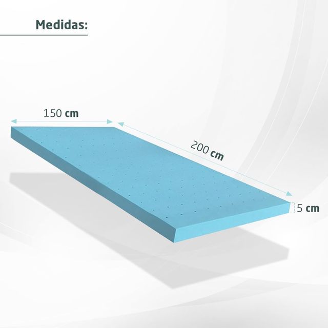 Topper viscoelástico 150x200x5cm