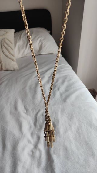 Collar Lola Casademunt Beige y Dorado