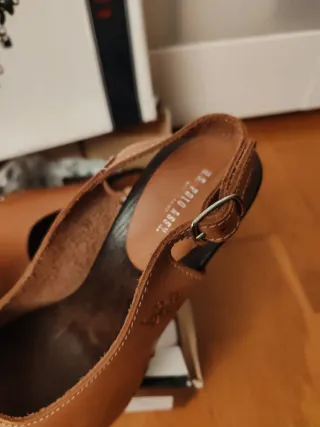 Sandalias de tacón Polo piel marrones