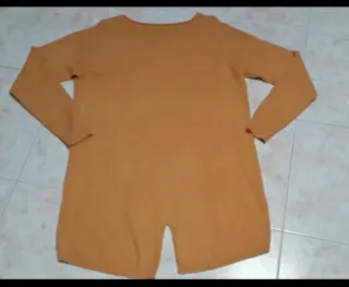 Maglione lungo ocra/oro taglia unica