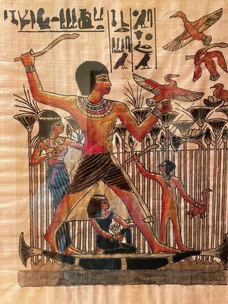 Papiro Egipcio Marco Dorado Cristal