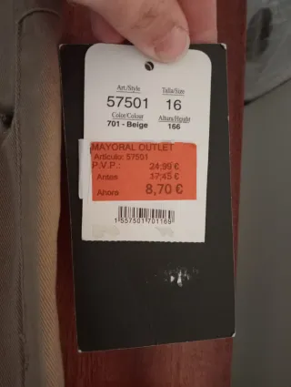 Pantalón vestir niño Mayoral beige