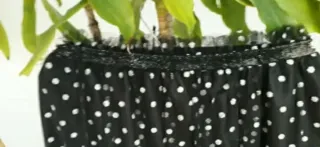 Gonna tulle pois nero/argento