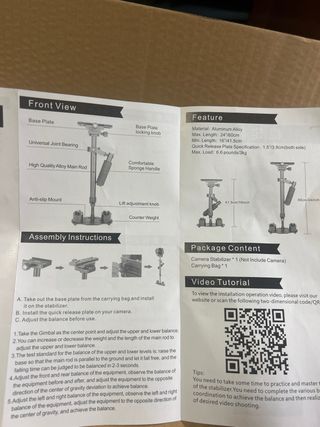 Estabilizador Neewer para Cámara nuevo