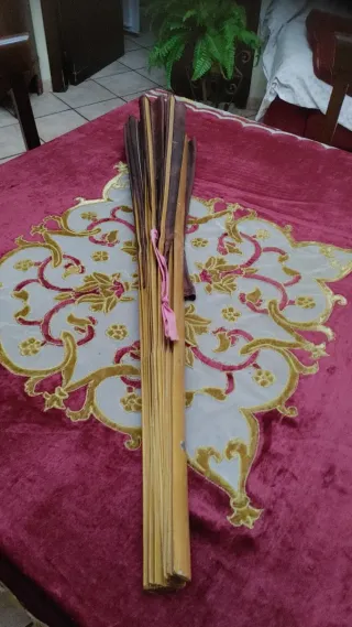 Grande ventaglio antico dipinto Cina