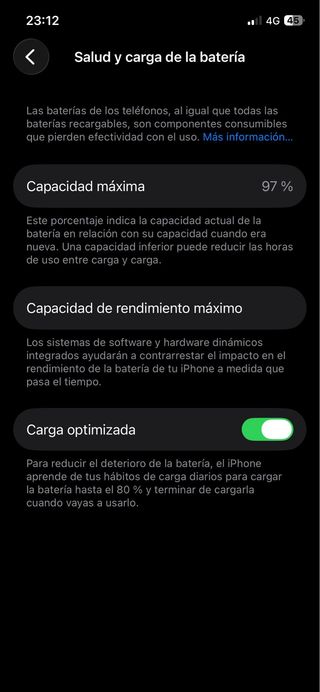 iPhone 12 Negro 128 GB 97% Salud Batería