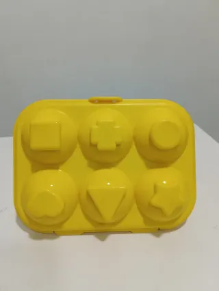 Juego de 6 huevos infantiles con caras