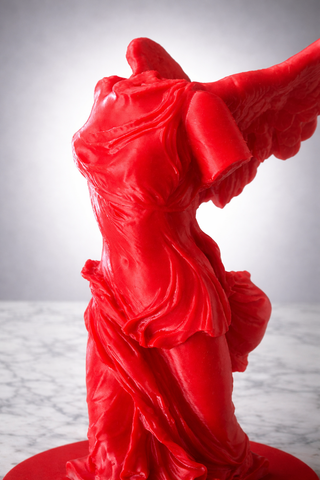 Scultura Nike Samotracia Design 3D Rossa
