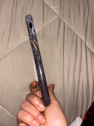 Funda iPhone XS Mármol Negro y Dorado