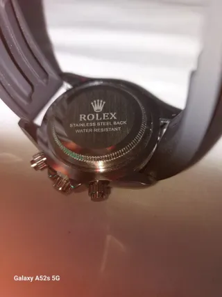 Reloj Rolex Daytona Negro y Plateado