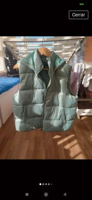 Chaleco acolchado corto Shein L verde