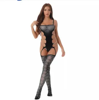 Lencería Sexy Rejilla Roja Talla Única