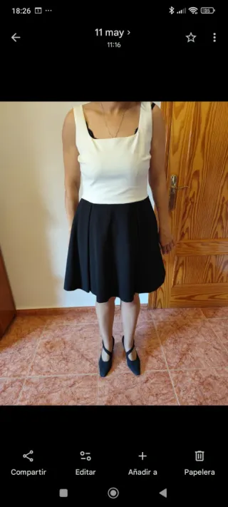 Vestido negro y blanco