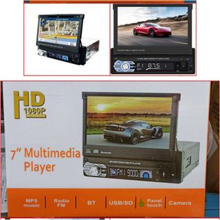 Autoradio 1 DIN con schermo estraibile