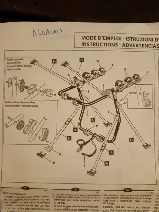 Portabicicletas Verona Aluminio 3 Bicicletas