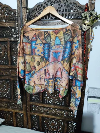 Jersey estampado multicolor talla única