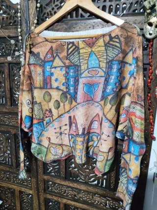 Jersey estampado multicolor talla única