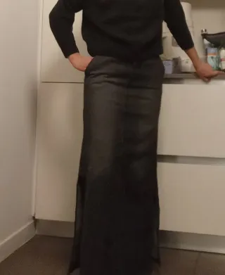 Gonna lunga in jeans