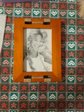 Cornice Legno 10x15cm con Corda Juta