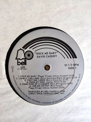 David Cassidy - Rock Me Baby Vinilo