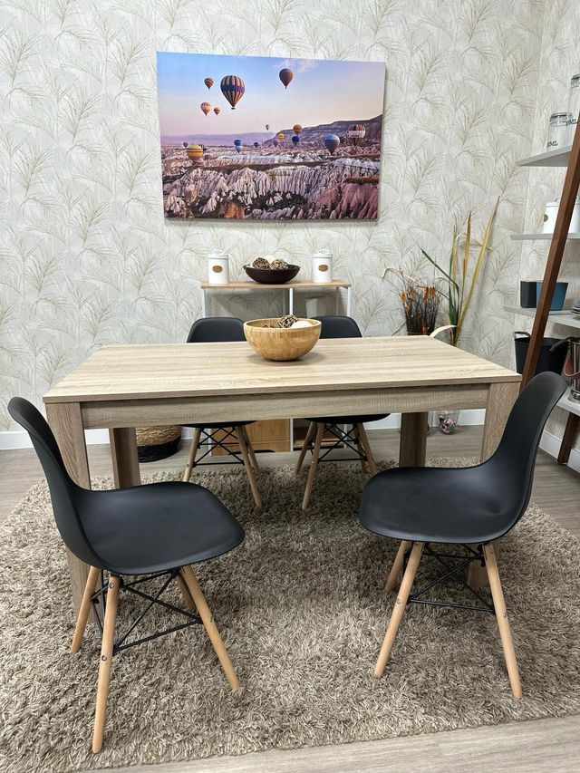 Mesa Comedor Nuevo + 4 Sillas Nordicas Oferta