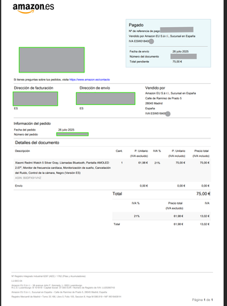 Xiaomi Redmi Watch 5 AMOLED 2.07 Negro