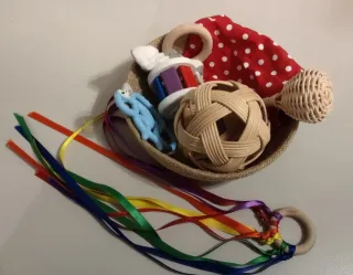 Panera de los tesoros, cesta sensorial