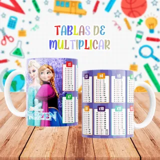 Taza Diseño Tablas de Multiplicar