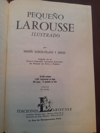 Pequeño Larousse Ilustrado (1972) – Diccionario en