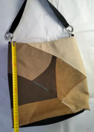 Bolso Desigual Patchwork Beige y Marrón