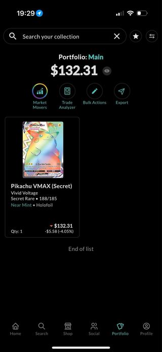 Carta Pokémon Pikachu VMAX Gigamax