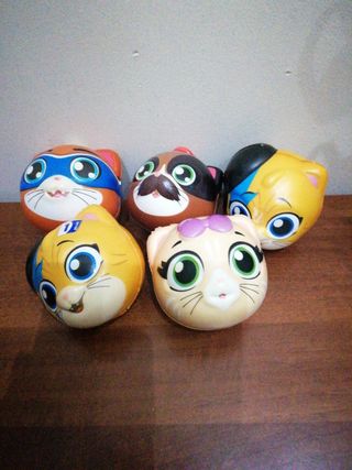 Set 5 palline morbide 44 gatti