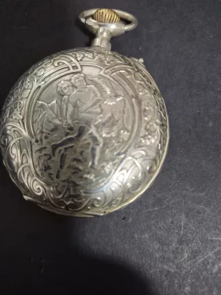 Reloj de bolsillo plata grabado