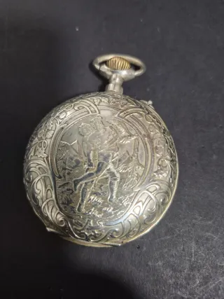 Reloj de bolsillo plata grabado