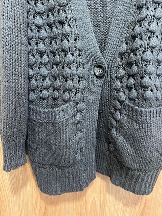 Massimo Dutti Cárdigan Gris Mohair