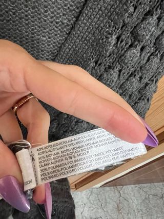 Massimo Dutti Cárdigan Gris Mohair