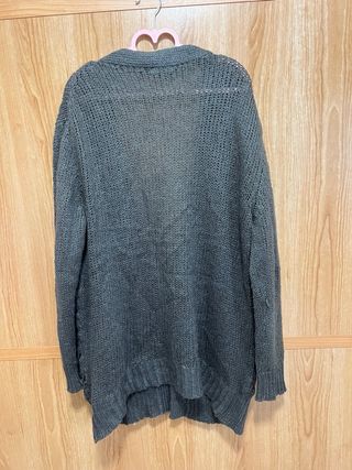 Massimo Dutti Cárdigan Gris Mohair
