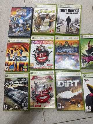 Lote Xbox 360 con juegos y accesorio Circulo rojo