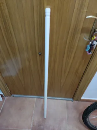 RÄCKA Barra de cortina extensible, blanco, 120-210