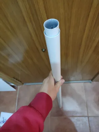 RÄCKA Barra de cortina extensible, blanco, 120-210