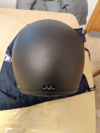 Casco Jet DMD Negro Mate Retro