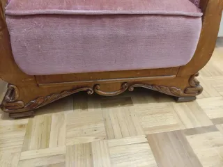 Sillón Antiguo de Madera Maciza