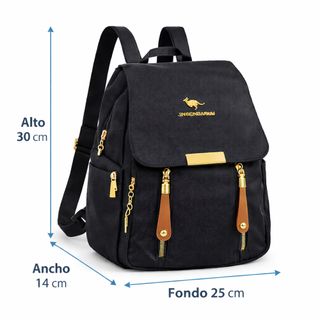 Mochila Negra Impermeable Elegante y Funcional