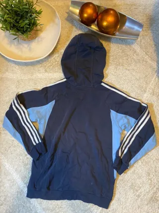 Sudadera Adidas Azul y Blanca Deportiva Mujer