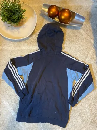 Sudadera Adidas Azul y Blanca Deportiva Mujer