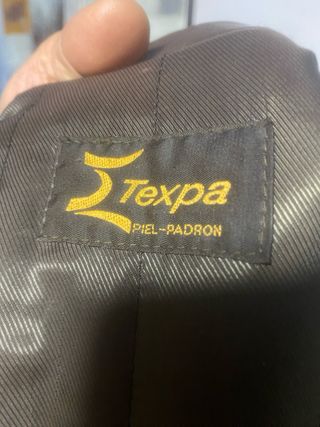 Chaquetón de piel marrón para hombre