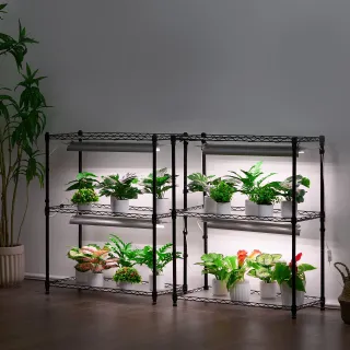 Supporto per Piante con Lampada da Coltivazione