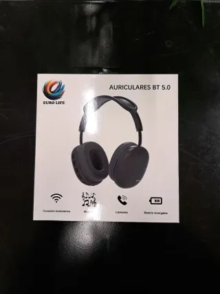 Auriculares Bluetooth 5.0 EURO LIFE Negros